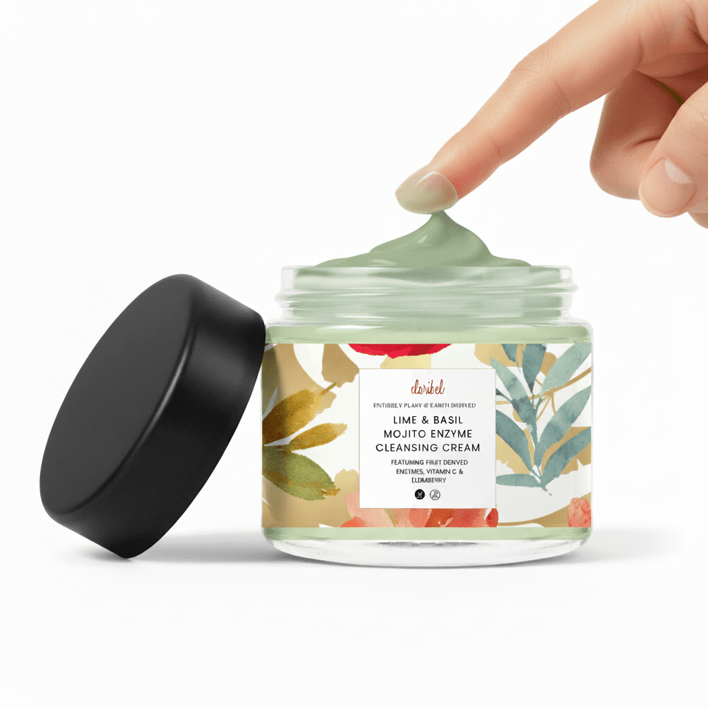 Lime & Basil Mojito Enzyme Cleansing Cream ৹ Featuring Mango Seed Butter, Bilberry & Vitamin E